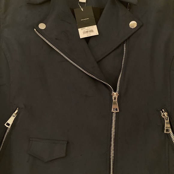 Women's Nine West Faux-Leather Biker Moto Jacket (NWT) - Picture 3 of 9